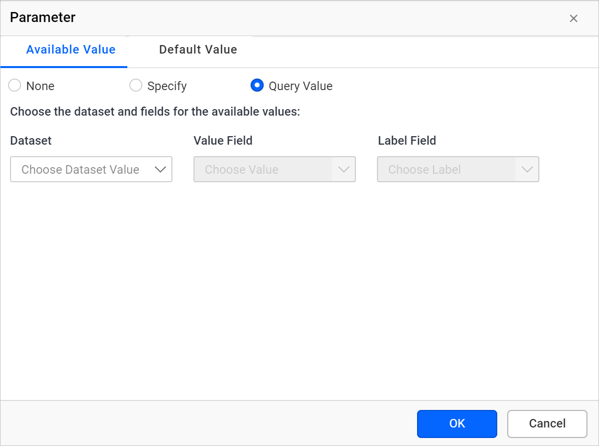 Available value query value option